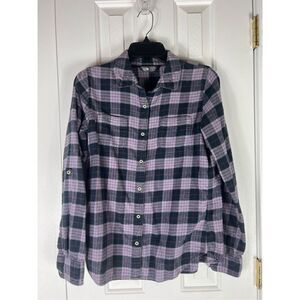 North Face Womens Flannel Button Up Blouse Size M